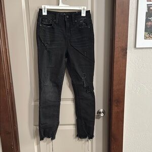 Black Distressed Women's Jeans